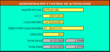 Cargar imagen en el visor de la galería, Cuadro depreciación de activos Fijos